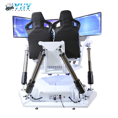 屋内運動場のためのシミュレーターのゲームを運転する白い色3スクリーン6 DOF VR