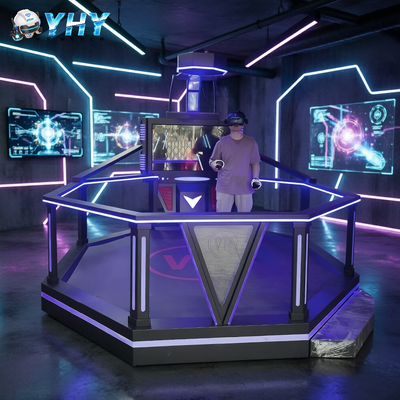 商用インタラクティブなVR バトルステーション 青い照明 浸透的な障害物レース競争 VR アーケードマシン VR体験