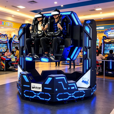 業務用エンターテイメント向けヘビーデューティー安全 2人乗り 1080度 VRフライト＆ローラーコースターシミュレーター