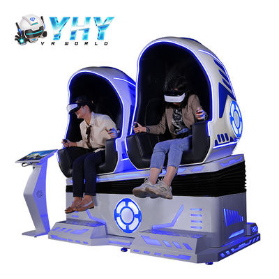 220V VRのジェット コースターのシミュレーターの遊園地のための二重卵VRの椅子のゲーム