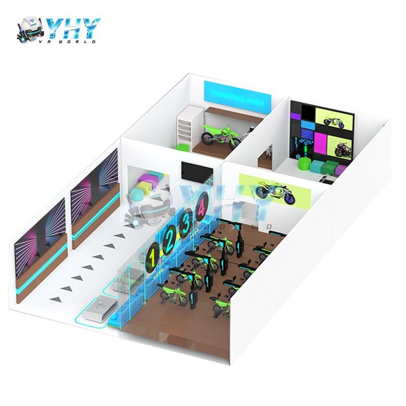 インタラクティブバーチャルリアリティ6席9D VRライディングモーターサイクルマシン(子供と大人向け)