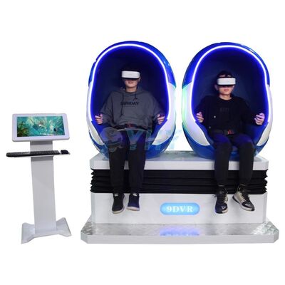 屋内使用ショッピングモール向け2人乗り9D VRエッグチェア 耐久性のある金属ファイバーグラス製-絶好の機会！