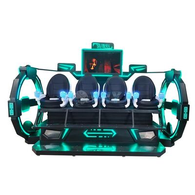 屋内9D VRシネマチェア マルチプレイヤーシューティングゲーム ショッピングモール向け4人乗りVRテーマパーク