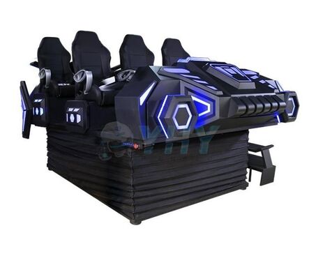Theme Park Indoor Fiberglass & Metal Super Warship 9D Virtual Reality 6-Seat VR Motion Dynamic Cinema