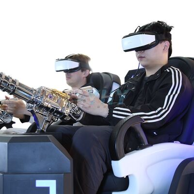 新しい 9D 仮想現実シミュレーター メカ・ウォリアー 2 シート ユニークな形状の映画館 VR ゲームマシン