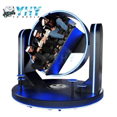 360度ローラーコースターVRシミュレーター3人乗り設備 9D VRゲーム機 21インチオールインワン画面 シミュレーションライド 遊園地