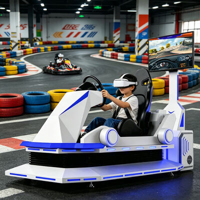 9D メタル VR レーシングシミュレーター 空港やショッピングモール用 VR 運転体験付き 室内カーカーティング ゲームマシン