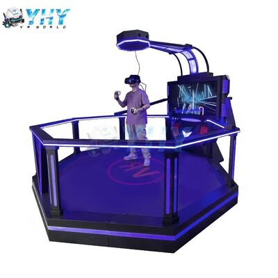 商用インタラクティブなVR バトルステーション 青い照明 浸透的な障害物レース競争 VR アーケードマシン VR体験