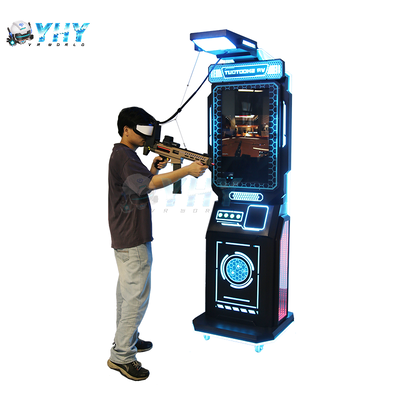 公園向けモーションコントローラー付き商業用9D VRガンシューティングシミュレータースタンディングバーチャルリアリティアーケードゲーム機