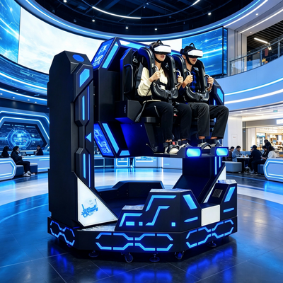 商業用VRテーマパーク向けインタラクティブ2人用1080 VR 360モーションライドシミュレーター