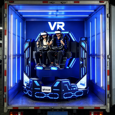 商業用VRテーマパーク向けインタラクティブ2人用1080 VR 360モーションライドシミュレーター