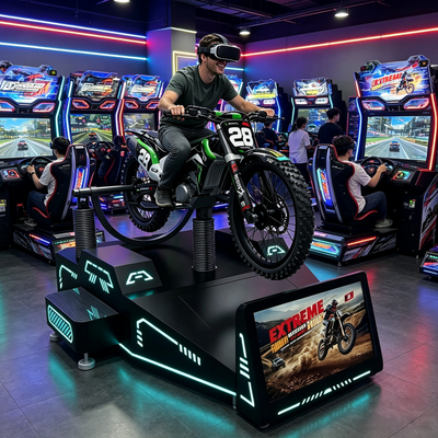 リアルタイムのモーションフィードバック付きの商用単座VRマウンテンバイクシミュレーター