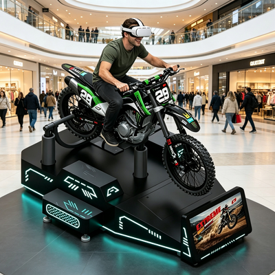 リアルタイムのモーションフィードバック付きの商用単座VRマウンテンバイクシミュレーター