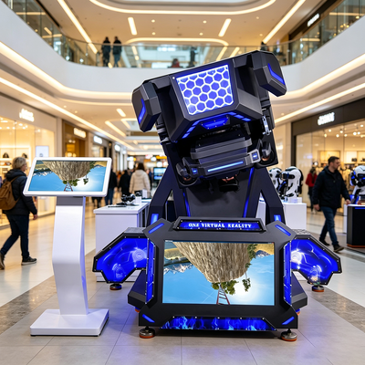 Commercial 3-in-1 360 VR Arcade Machine: Roller Coaster, Racing Car & Flight Simulator