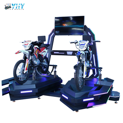 アミューズメントパーク テーマパーク 9d バーチャルリアリティ ダブルVR モーターサイクルシミュレーター