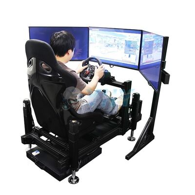 没入型ドライビング体験のための3画面とアルミニウム合金構造を備えたYHY 4DOFモーションプラットフォームレーシングシミュレーター