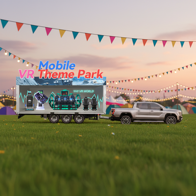最新のモバイル VR トレーラー トラック屋外商業アミューズメント センター用のプロフェッショナル 9D 仮想現実シミュレーター ゲーム