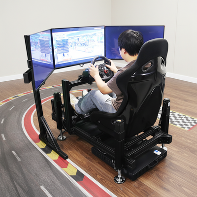 ホットレーシングシミュレーター コックピット 3 スクリーン 3dof モーション カー ゲーミング チェア レーシング モーション プラットフォーム カー レーシング シミュレーター 運転