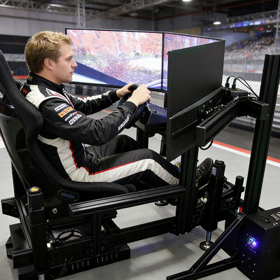 4軸 運動感知 レースシミュレーター コックピット ゲームコンソール Gフォース カー・ダイナミック・シート コンプリート 装備セット