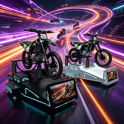 テーマパーク向けヘビーデューティー業務用VRマウンテンバイクゲームマシン ダイナミックモーションフィードバックプラットフォーム
