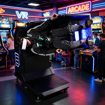 21.5インチタッチコントロールシステム搭載、安全でコンパクトな360 VRフライトシミュレーターマシン