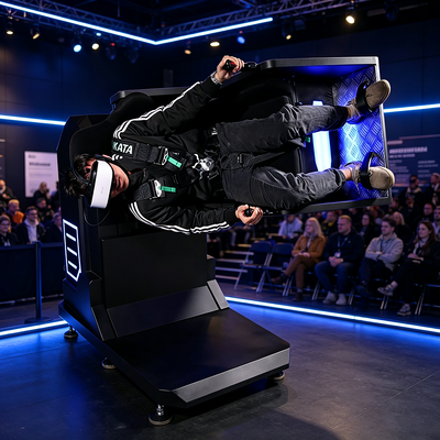 テーマパークエンターテイメントセンター向け工場直販ミニ360度回転シングルプレイヤーVRモーションシミュレーター