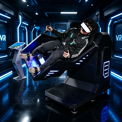 高浸水効果を持つ単座360度回転VRローラーコースターマシン