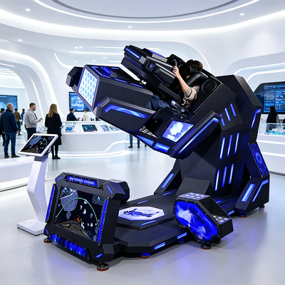 ショッピングモール用ローラーコースターレースとフライトモーションを組み合わせた3イン1VR360ターミネーターシミュレーター