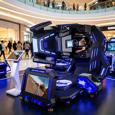 業務用 3-in-1 360 VR アーケードマシン：ジェットコースター、レーシングカー、フライトシミュレーター