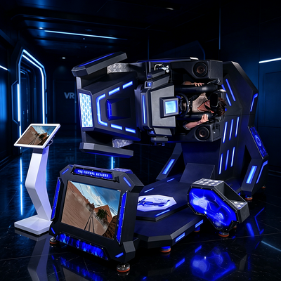 商用グレードの3イン1 360度VRローラーコースターレースとフライトシミュレータープラットフォーム
