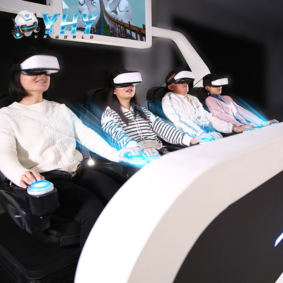 テーマ パークのアクリルの4座席9D VRシミュレーター42インチ スクリーンの生きている提示