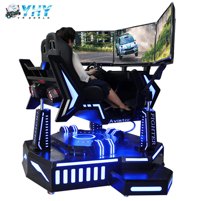 シミュレーター3 Dofの動き4D車のゲーム・マシンを競争させる屋内娯楽3スクリーン